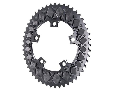 Absolute Black Premium 2x Oval Chainring (Grey) (110mm BCD)